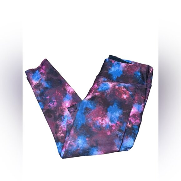 Calia Women's Energize Printed 7/8 Cropped Leggings - Size XL - Burgundy - Picture 3 of 6